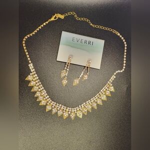 Gold and Silver Necklace and Earring Set